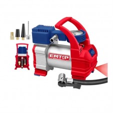 COMPRESOR 12 V 140PSI 4 PICOS 3MTS. C/LUZ EMTOP EAAC3501 COMPRESOR 12 V 140PSI 4 PICOS 3MTS. C/LUZ EMTOP EAAC3501